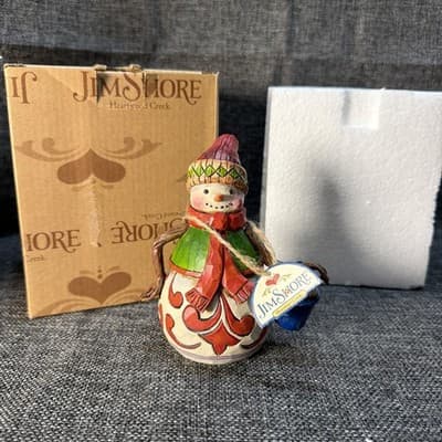 Jim Shore Heartwood Creek Snowman “Snowball Fight, Anyone?” 4027715 Christmas - Thumbnail 2