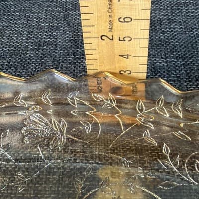 Vintage Jeannette Glass Co. Floragold Louisa Oval Serving Platter ~ 12 in. - Thumbnail 17
