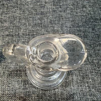 Vintage Heisey Glassware Glass #1485 Saturn Oil Cruet Stopper Crystal Clear - Thumbnail 9