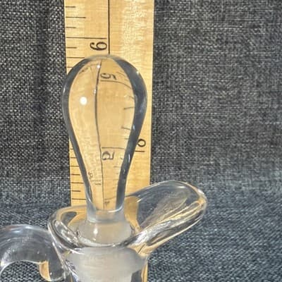 Vintage Heisey Glassware Glass #1485 Saturn Oil Cruet Stopper Crystal Clear - Thumbnail 12