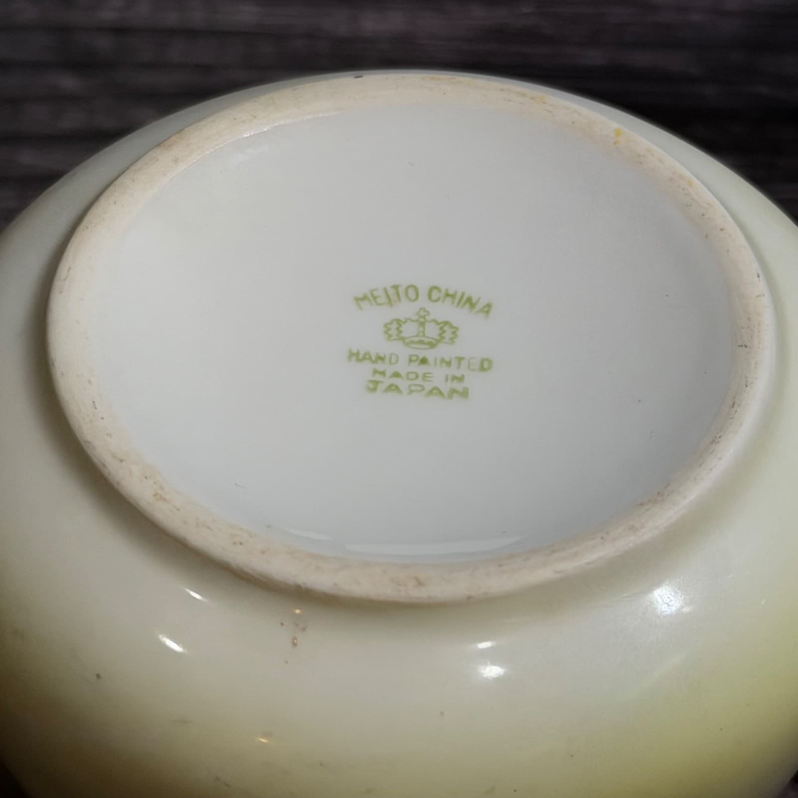Hand-Painted Meito China VTG Porcelain Cream & Sugar Set Bamboo & Floral Design - Thumbnail 8