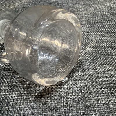 Vintage Heisey Glassware Glass #1485 Saturn Oil Cruet Stopper Crystal Clear - Thumbnail 8