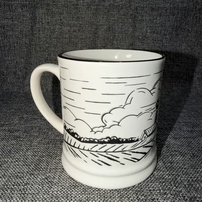 Barn Farm Scene Coffee Mug Tractor Supply Co Red Shed Stoneware Windmill Cup - Thumbnail 3