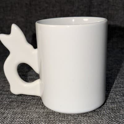 Vintage Peter Rabbit Coffee Mug W/ Bunny Shaped Handle Design Ceramic Coffee Cup - Thumbnail 5