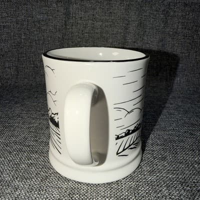 Barn Farm Scene Coffee Mug Tractor Supply Co Red Shed Stoneware Windmill Cup - Thumbnail 4
