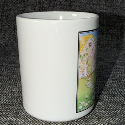 Vintage Peter Rabbit Coffee Mug W/ Bunny Shaped Handle Design Ceramic Coffee Cup - Thumbnail 4