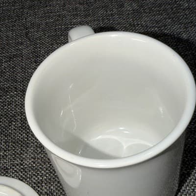 Vtg 1980’s Goose Blue Double Duck Geese Country Ceramic Mug Giftco Heart Lid - Thumbnail 8