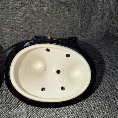 Scentsy Chicken HOKEY POKEY Black White Polka Dot Rooster Wax Warmer Retired - Thumbnail 5