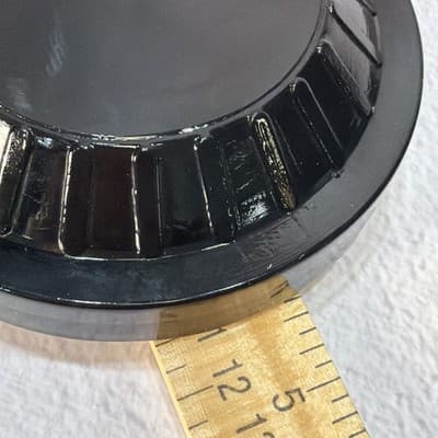 Vintage Black Round Ashtray 4.5” Across 3 Cigarette Slots Thick Glass MCM EUC - Thumbnail 10