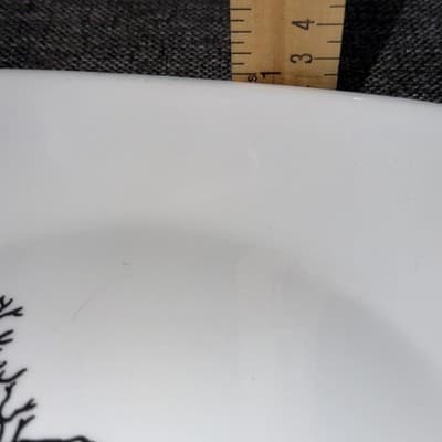 4 Corelle Timber Shadows 9” Square Dinner Lunch Salad Plates Black Gray Trees - Thumbnail 8