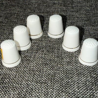 6 Porcelain Thimbles- Morton salt, Campbells, Coca Cola, Bon Ami, A&H and Ivory - Thumbnail 6