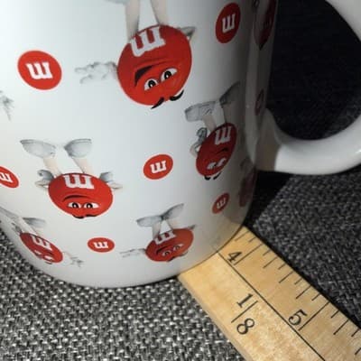 M&M's Red M&M Graphic Coffee Mug Set Of 2 Character Coffee Tea Cup Vintage - Thumbnail 11