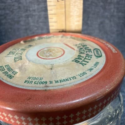 Kraft Vintage MCM Jelly Jar With Original Lid Santa Claus Gifts Glass Holidays - Thumbnail 9