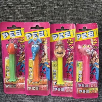 Pez Bonbons Pink Panther Vintage Complete Set of 4 European Sealed 1996