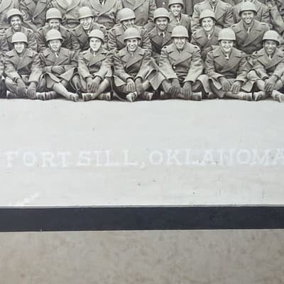 Vintage 1943 WW2 Panoramic Yard Long Photo Of Army Battalion Fort Sill Oklahoma - Thumbnail 9