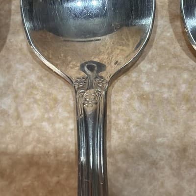 4 Pfaltzgraff HEIRLOOM REMEMBRANCE BETHANY Stainless Silverware Teaspoons Spoons - Thumbnail 5