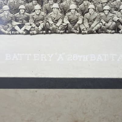 Vintage 1943 WW2 Panoramic Yard Long Photo Of Army Battalion Fort Sill Oklahoma - Thumbnail 7