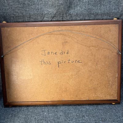 Vintage Wood Framed Crewel Embroidery Landscape Country Farm Scene Picture 19” - Thumbnail 11