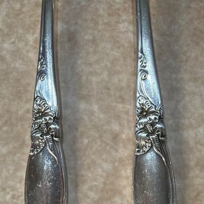 Community White Orchid Silverplate, Baby Child Fork & Spoon 4.75" - Thumbnail 2