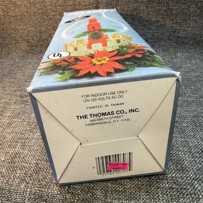 TIMCO Vintage Flame Christmas Hurricane Glass Candle Lamp Light 11" Tested - Thumbnail 9