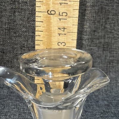 Antique EAPG Molded & Blown Heavy Glass Cruet 5.25″ Manganese Glow W Stopper ECU - Thumbnail 15