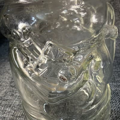 Kraft Vintage MCM Jelly Jar With Original Lid Santa Claus Gifts Glass Holidays - Thumbnail 5