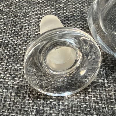 Antique EAPG Molded & Blown Heavy Glass Cruet 5.25″ Manganese Glow W Stopper ECU - Thumbnail 13