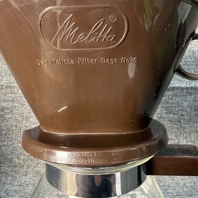 Vintage Melitta 6 Cup Pour Over Cone Filter Cup Coffee Maker With Glass Carafe - Thumbnail 3