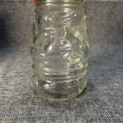 Kraft Vintage MCM Jelly Jar With Original Lid Santa Claus Gifts Glass Holidays - Thumbnail 6