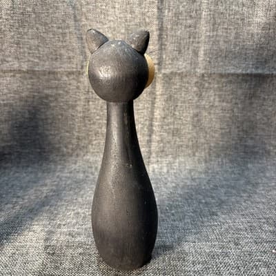 Laurids Lonborg Denmark Wooden MOUSE CAT Figurine Vintage MCM Carved Teak Danish - Thumbnail 10