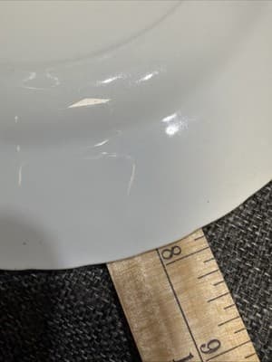 Staffordshire Yorkshire Ironstone Bread Salad Plates Set Of 5 Hand Engraved - Thumbnail 10