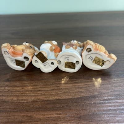 Collectible Thanksgiving Bears By Homco Set Of 4 #5312 Pilgrims And Indians NOS - Thumbnail 7