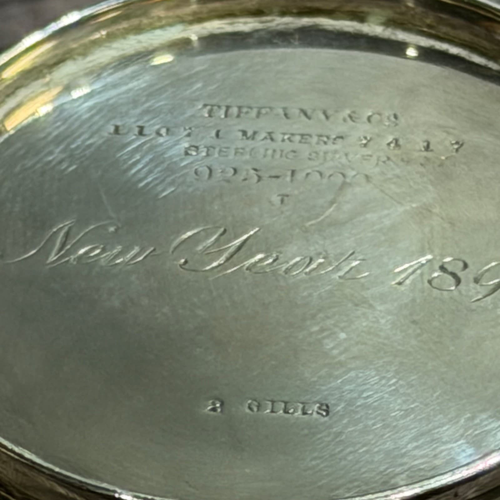 Tiffany & Co. Sterling Silver Cream & Sugar Set With Monogram 2 Gills Antique 18 - Thumbnail 8