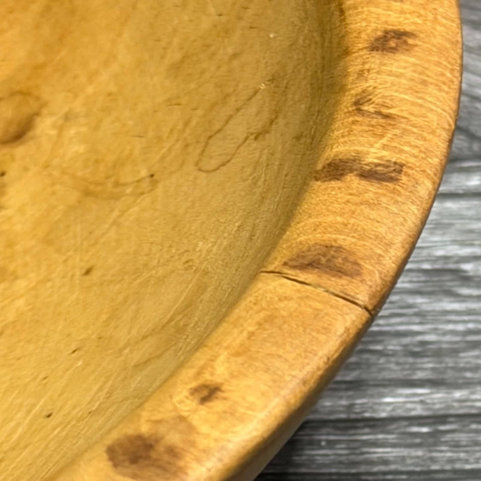 Antique Hand Carved Wooden Bowl & Fruit Set - Vintage Decorative Display Piece - Thumbnail 14