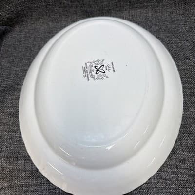 Vintage Staffordshire Yorkshire Ironstone Etched Farm Scene Serving Tray Platter - Thumbnail 8