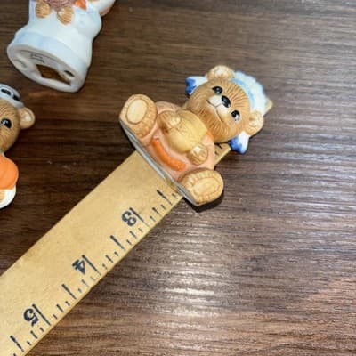 Collectible Thanksgiving Bears By Homco Set Of 4 #5312 Pilgrims And Indians NOS - Thumbnail 10