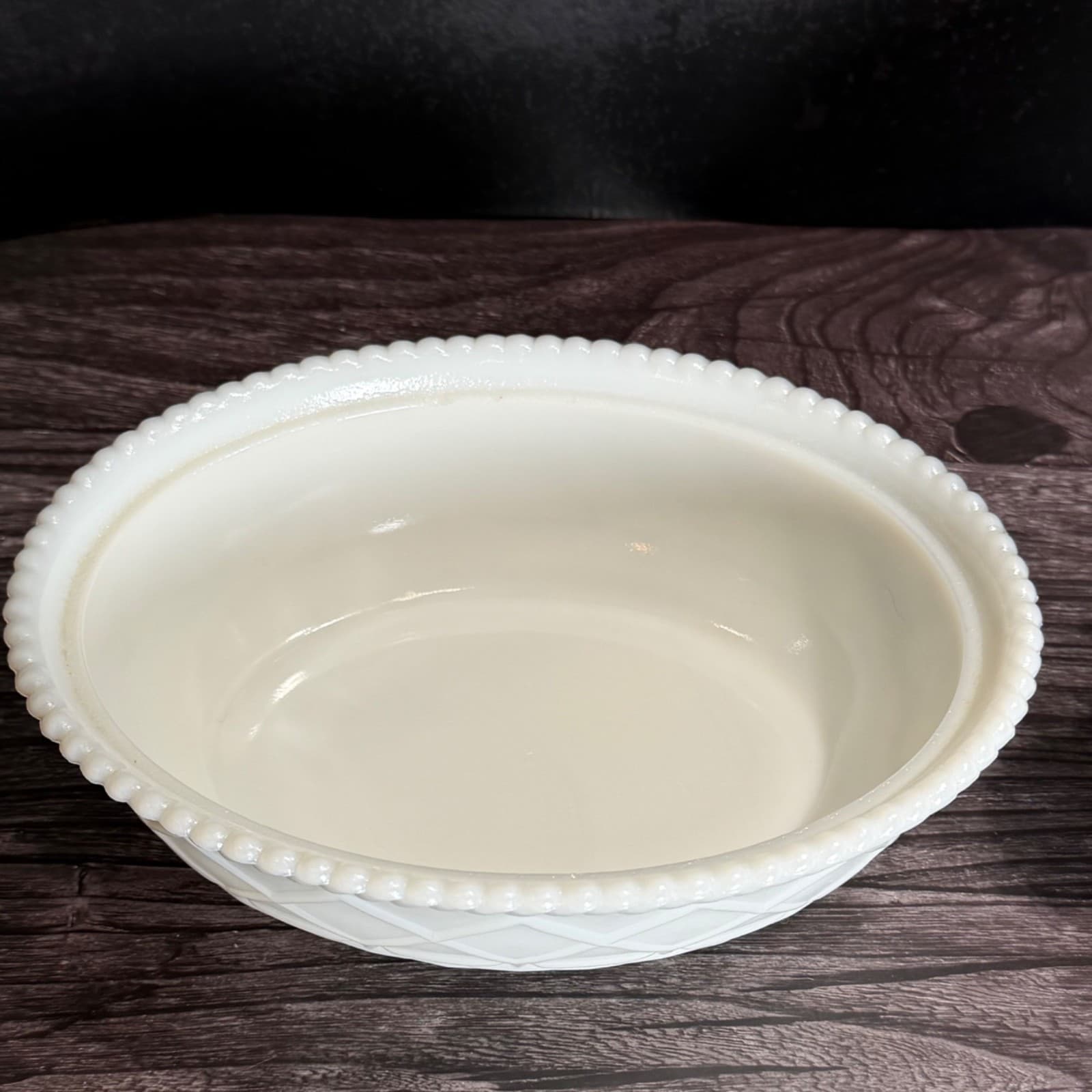 Milk Glass Hen On Nest Westmoreland Covered Dish Vintage White Red HON - Thumbnail 10