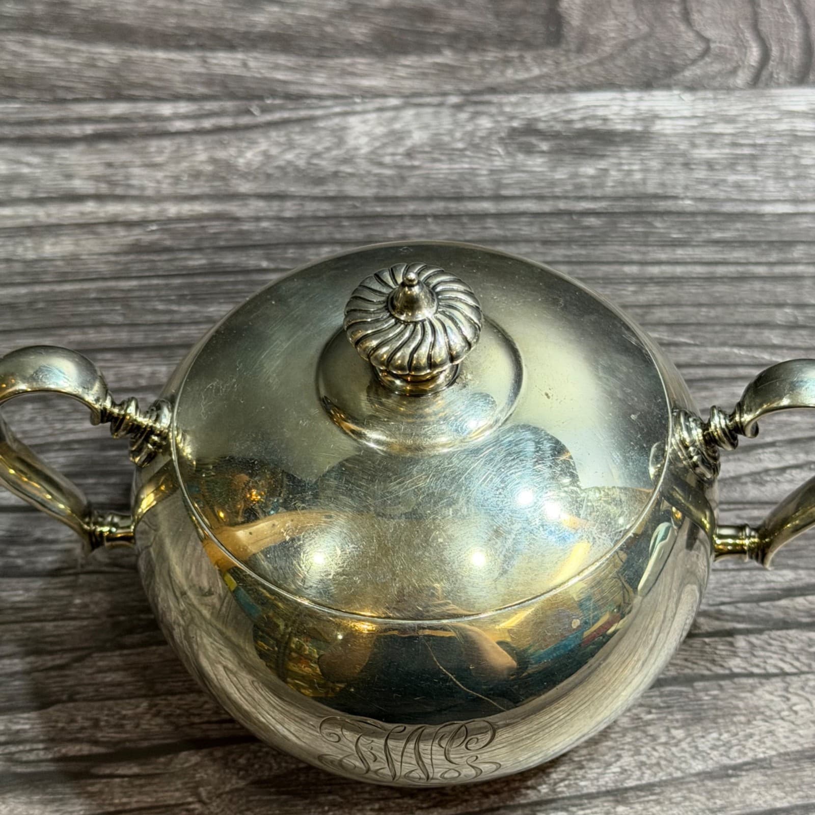 Tiffany & Co. Sterling Silver Cream & Sugar Set With Monogram 2 Gills Antique 18 - Thumbnail 13
