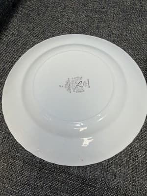 Staffordshire Yorkshire Ironstone Bread Salad Plates Set Of 5 Hand Engraved - Thumbnail 8