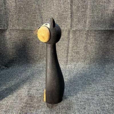 Laurids Lonborg Denmark Wooden MOUSE CAT Figurine Vintage MCM Carved Teak Danish - Thumbnail 9