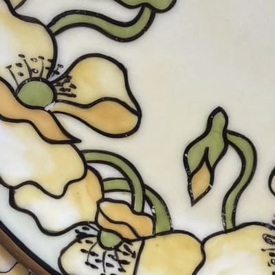 Coordinating Antique Thomas Sevres Bavaria Hand-Painted Art Nouveau Yellow Poppy - Thumbnail 5