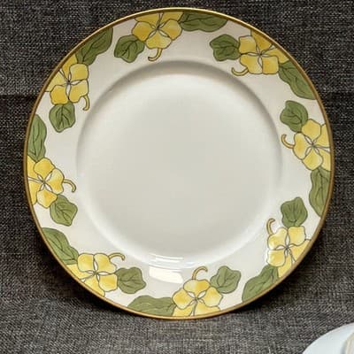 Coordinating Antique Thomas Sevres Bavaria Hand-Painted Art Nouveau Yellow Poppy - Thumbnail 10