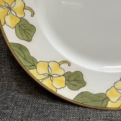 Coordinating Antique Thomas Sevres Bavaria Hand-Painted Art Nouveau Yellow Poppy - Thumbnail 11