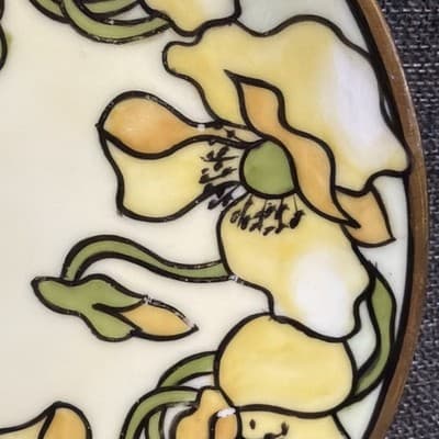 Coordinating Antique Thomas Sevres Bavaria Hand-Painted Art Nouveau Yellow Poppy - Thumbnail 4