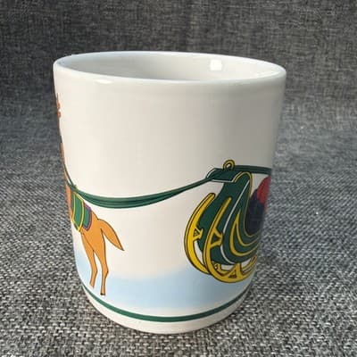Collectible The Love Mug Christmas Ceramic Mug Santa Handle Reindeer And Sleigh - Thumbnail 2