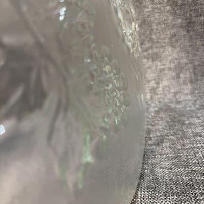 Kosta Boda Style Double Grapes Round 11" Cheese Plate platter Art Glass Sweden - Thumbnail 9