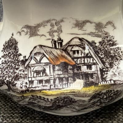 Vintage STAFFORDSHIRE Ironstone YORKSHIRE Creamer & Sugar Dish w/Lid - Thumbnail 11