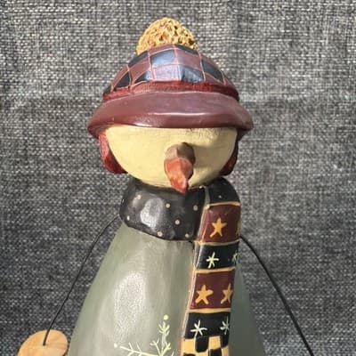 Williraye Studio Americana Snowman WW2365 Folk Art 8” Winter Figurine Vintage - Thumbnail 2