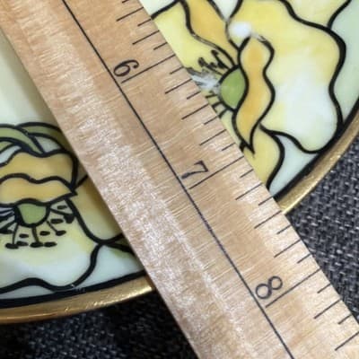Coordinating Antique Thomas Sevres Bavaria Hand-Painted Art Nouveau Yellow Poppy - Thumbnail 17