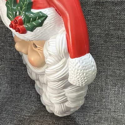 Vintage Light up Talking Musical Santa Face Christmas Motion Activated 1995 Work - Thumbnail 7